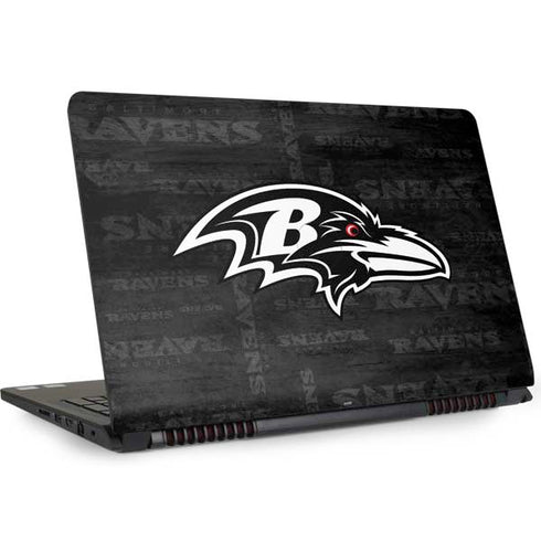 NFL Baltimore Ravens Black & White Dell Inspiron Skin